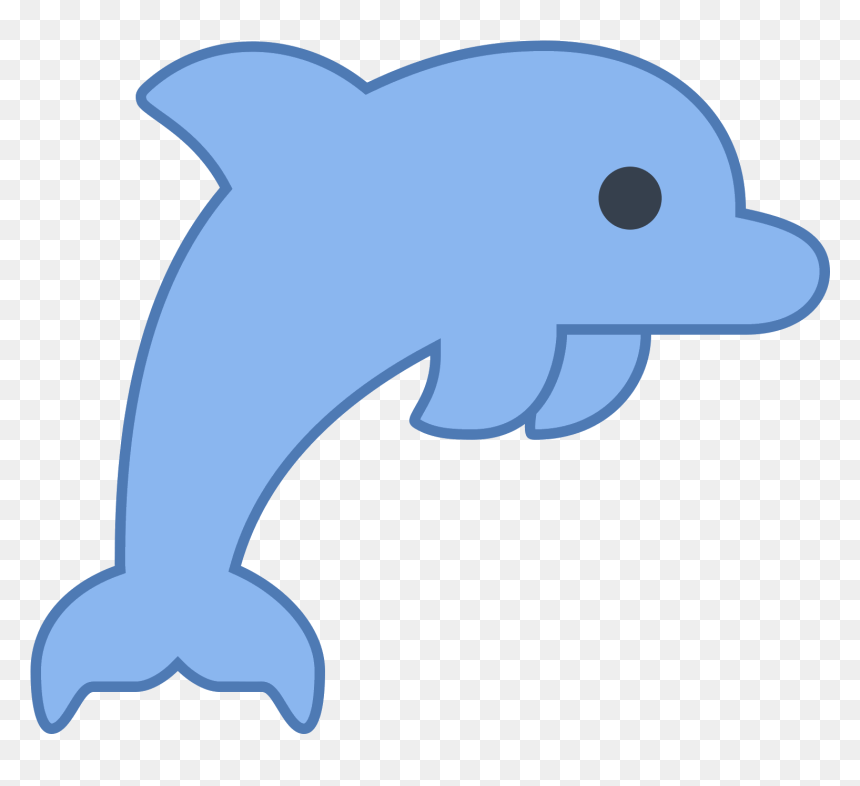 Dolphin Tail Png - Cartoon Dolphin Transparent Background, Png Download - delfin png