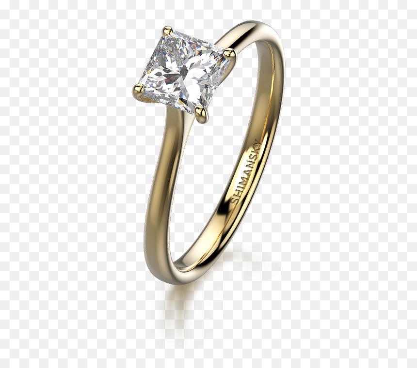 My Girl Solitaire Ring 18k Yellow Gold - Pre-engagement Ring, HD Png Download - ring girl png