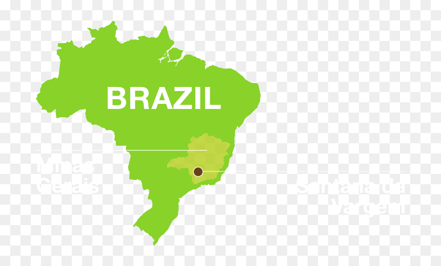 The Name Of Brazil"s Fourth Largest State, Minas Gerais, - Brazil Sao Paulo Map Png, Transparent Png - brazil map png