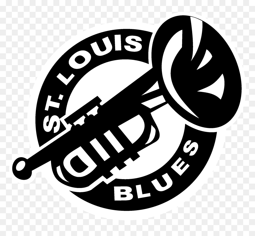 St Louis Blues Logo Black - Background Saint Louis Blues, HD Png Download - blues png