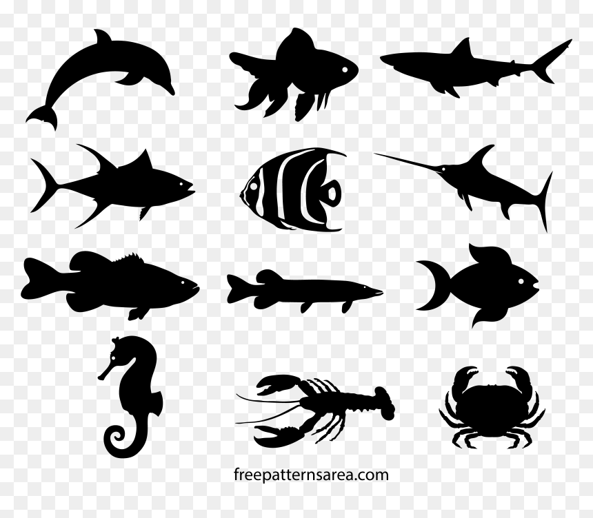 Fish Silhouette, HD Png Download - goldfish png