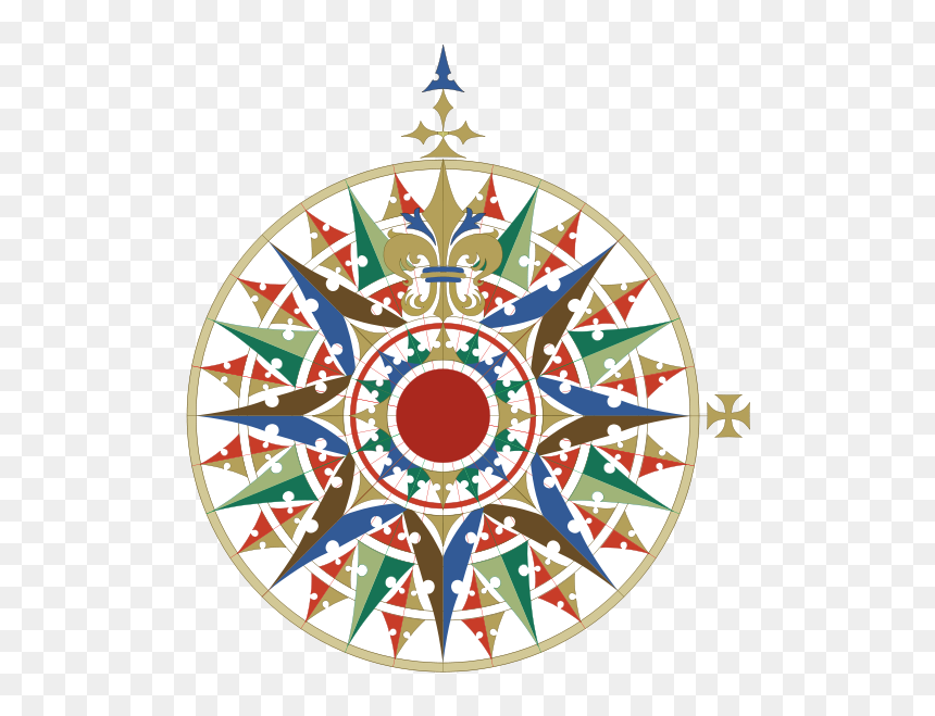 Compass Rose Cantino, HD Png Download - compass rose png