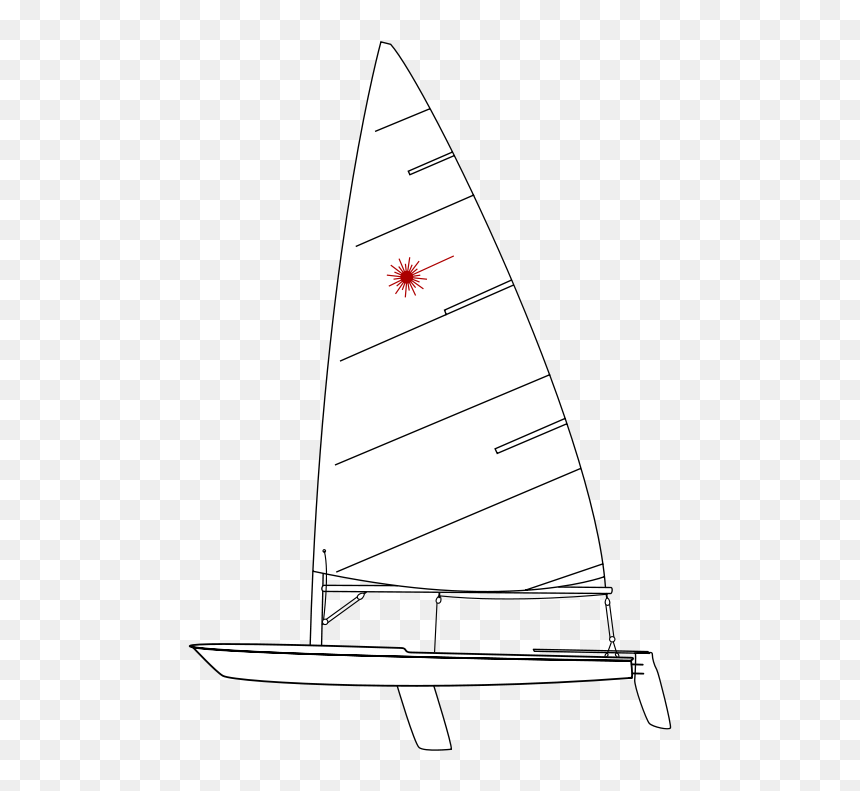 Laser Sailboat Side View, HD Png Download - sailboat png