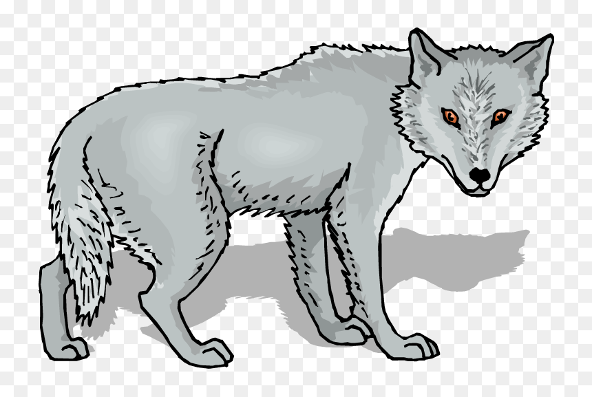 Grey Wolf Clipart, HD Png Download - wolf head png