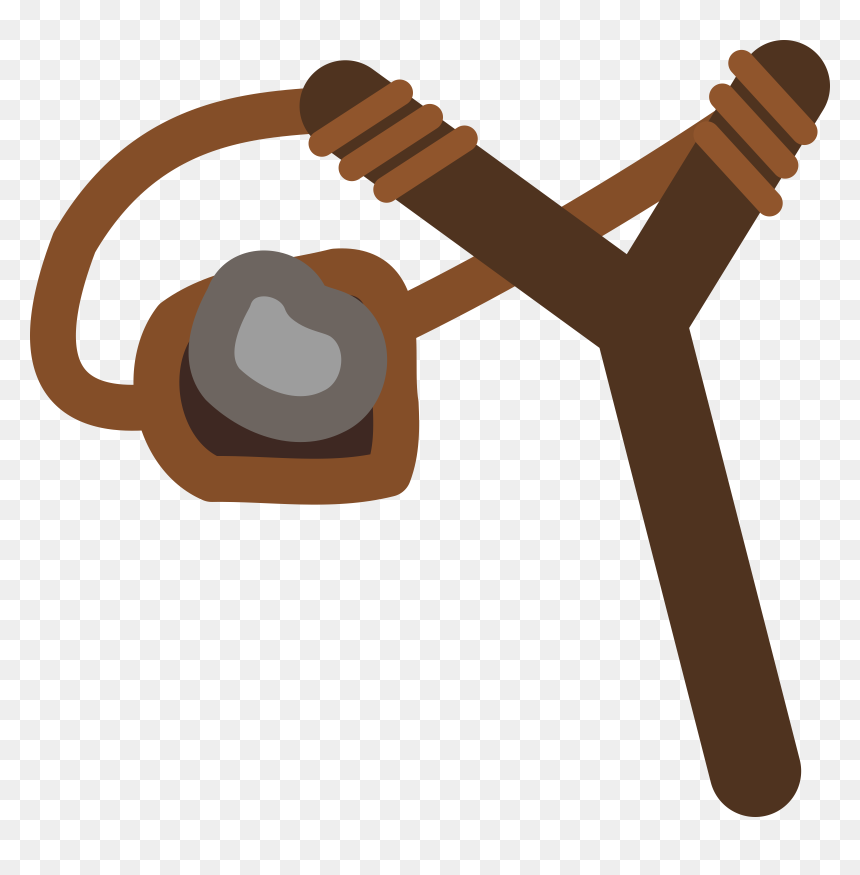 Clip Art Sling Shot, HD Png Download - stone png
