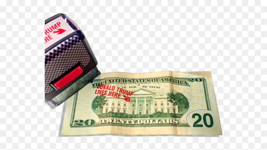 Donald Trump Lives Here Stamp, HD Png Download - dollar bill png