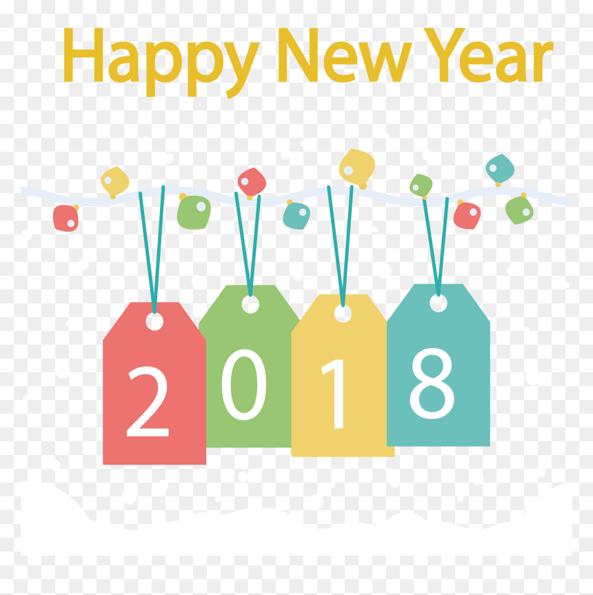 Happy New Year 2018 Png, Transparent Png - happy new year 2018 png