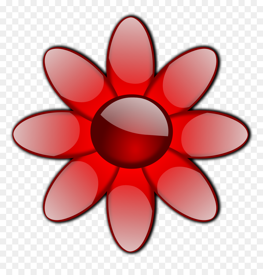 Flowers Clip Art, HD Png Download - red glow png