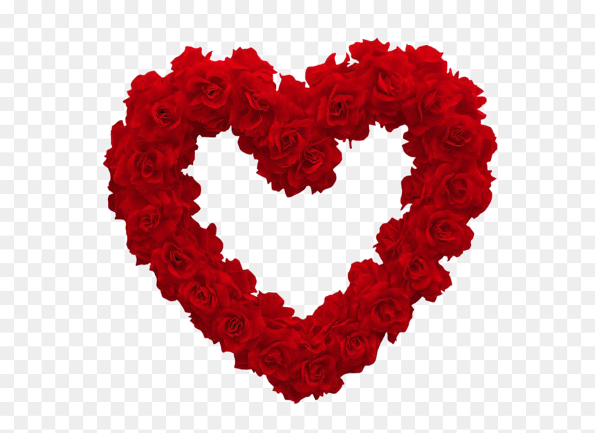 Rose Flower Heart Png, Transparent Png - valentine png