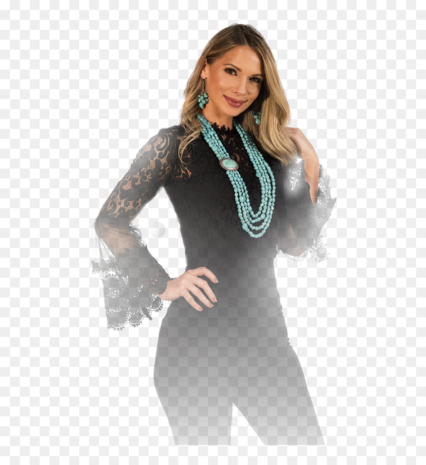 Model Wearing Paparazzi Jewelry, HD Png Download - jewellery model png