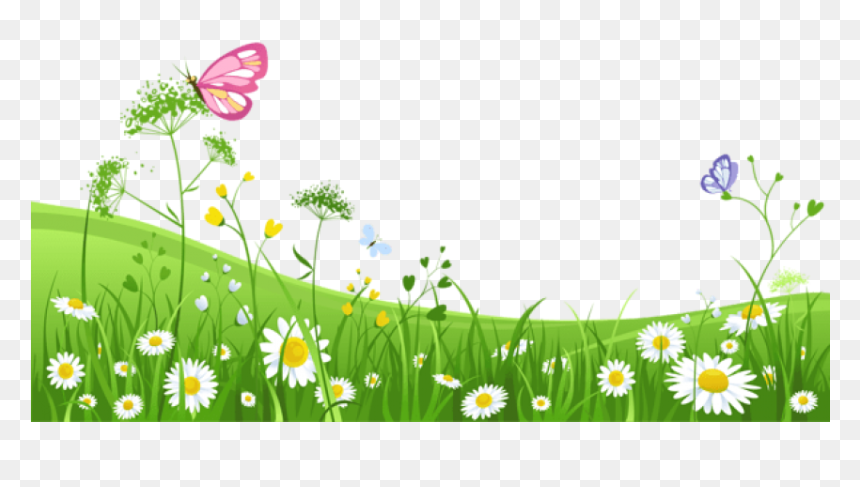 Grass Background Clipart Png, Transparent Png - grass flower png