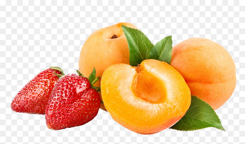 Strawberry And Peaches, HD Png Download - dry fruits png