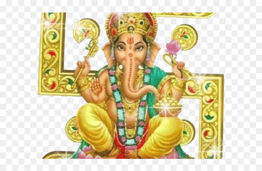 Swastik With Ganesh Png, Transparent Png - vinayaka png
