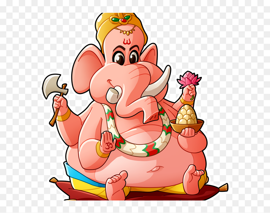 Ganesh Ji Cartoon Transparent, HD Png Download - vinayaka png