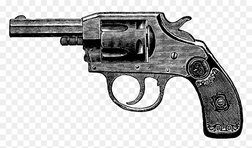 Vintage Revolver Gun, HD Png Download - revolver png