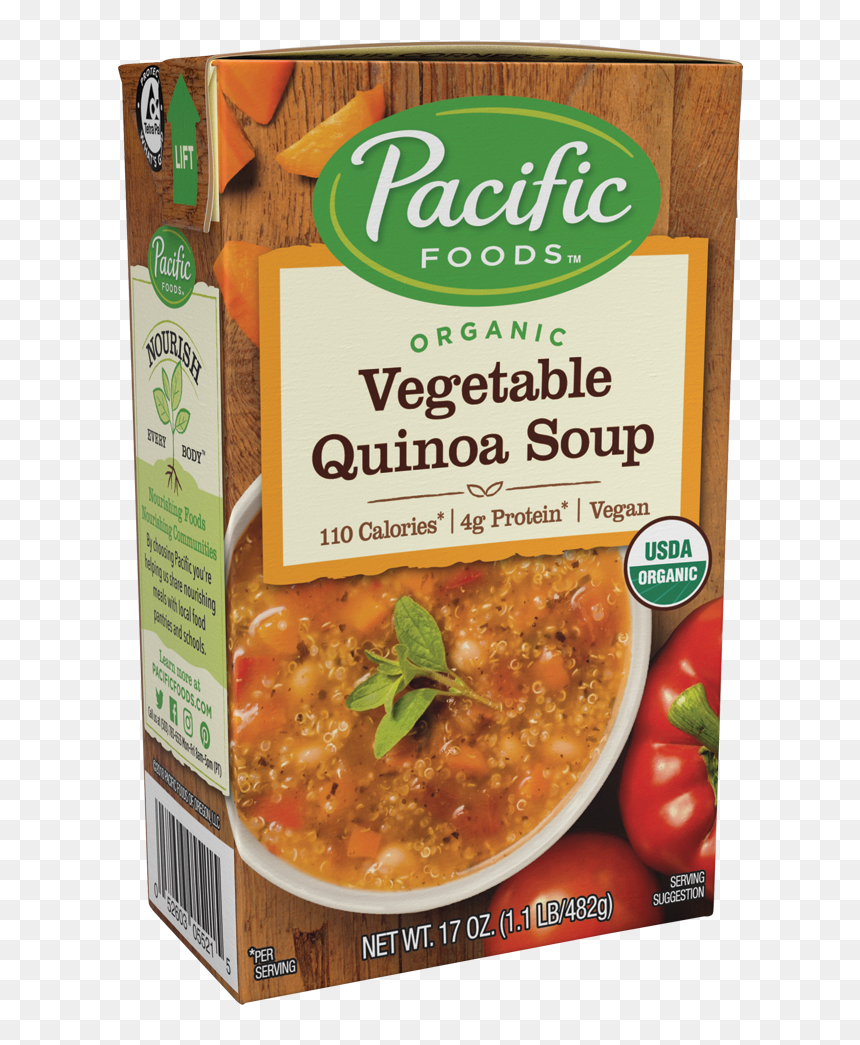 Pacific Organic Chicken Noodle Soup Reduced Sodium, HD Png Download - soup png