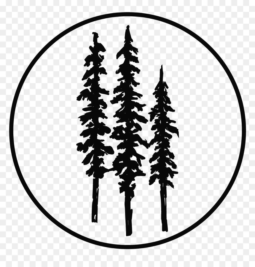 Redwoods Drawing, HD Png Download - forest silhouette png