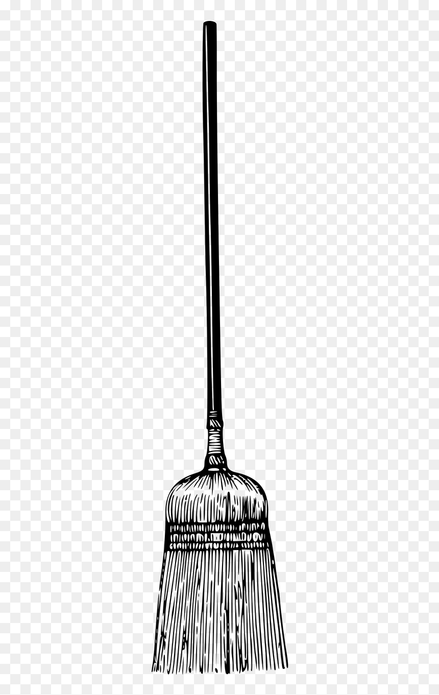 Ceiling Broom Black And White, HD Png Download - broom png