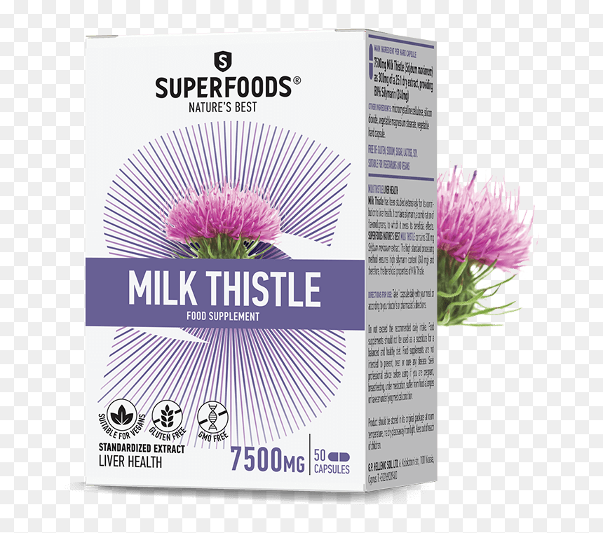 Milk Thistle - Superfoods Milk Thistle, HD Png Download - thistle png