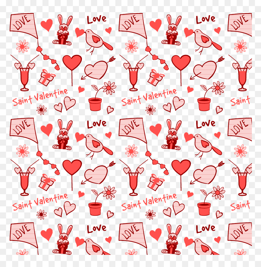 Transparent Background Vector Png - Background Valentine, Png Download - seamless pattern png