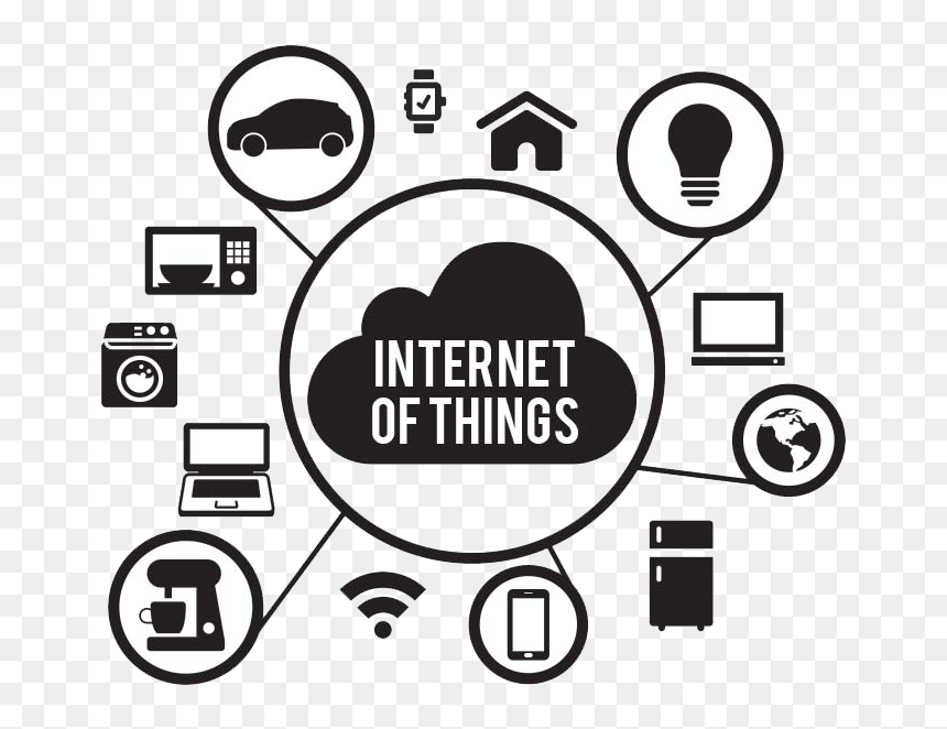 Internet Of Things Black And White, HD Png Download - internet of things png