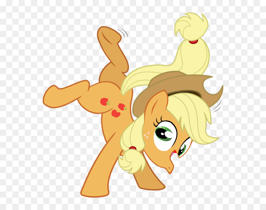 My Little Pony Applejack Falling, HD Png Download - derp mouth png