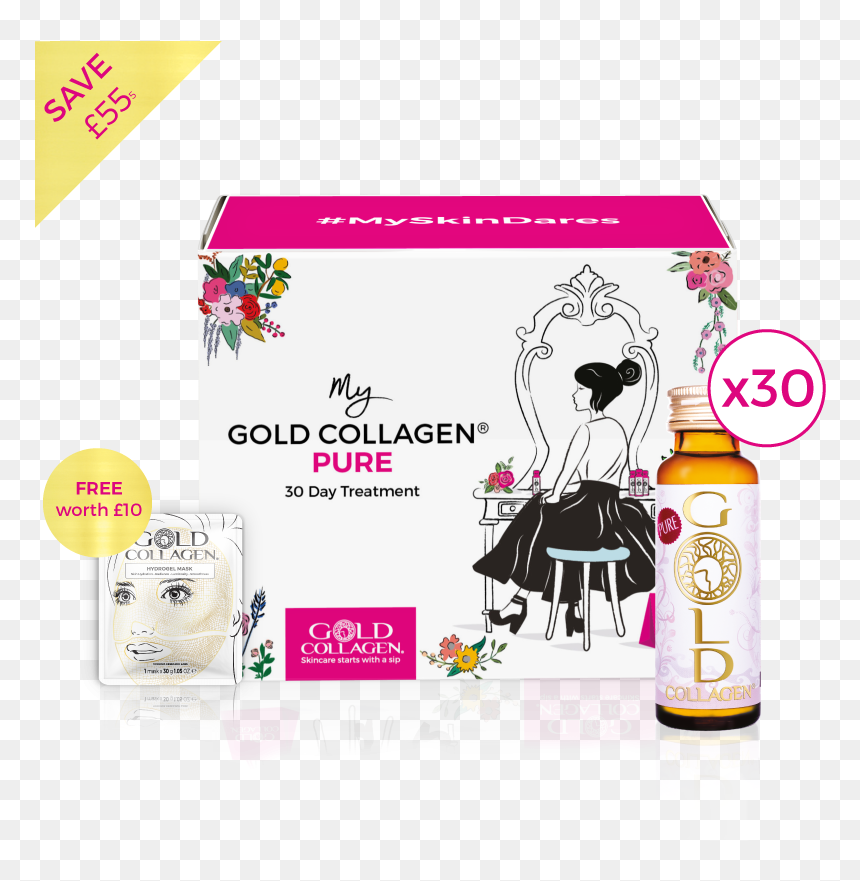 Pure - Collagen, HD Png Download - 30% png