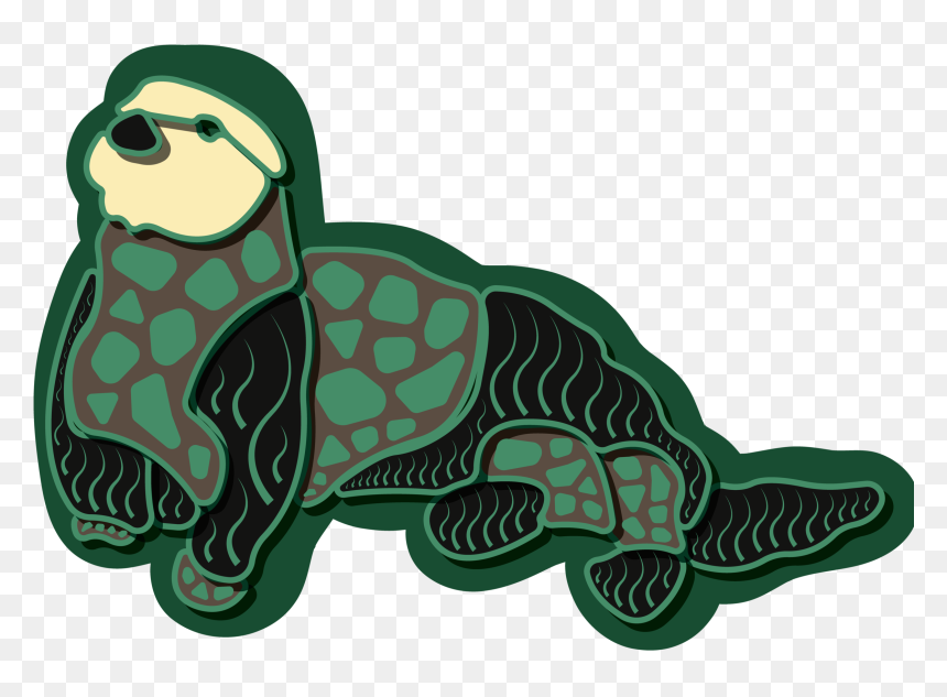 Sea Otter Sticker - Illustration, HD Png Download - sea otter png