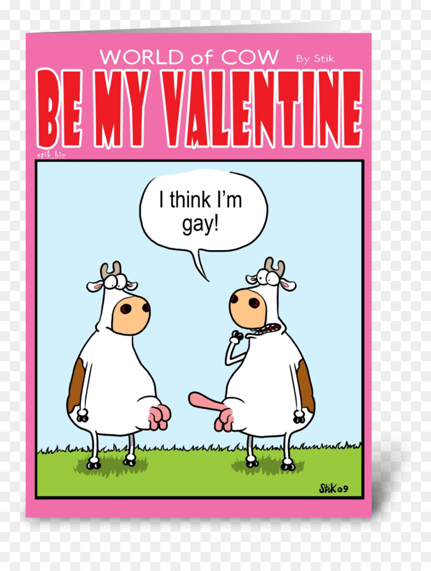 I Think I"m Gay Greeting Card - Cartoon, HD Png Download - i'm gay png