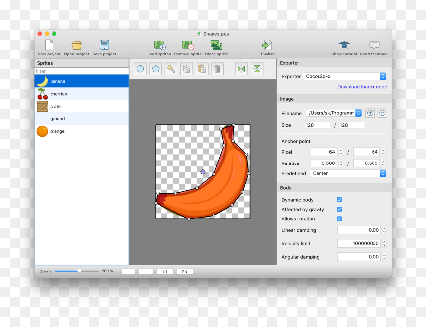 Cocos Physics Body Polygon, HD Png Download - bullet sprite png