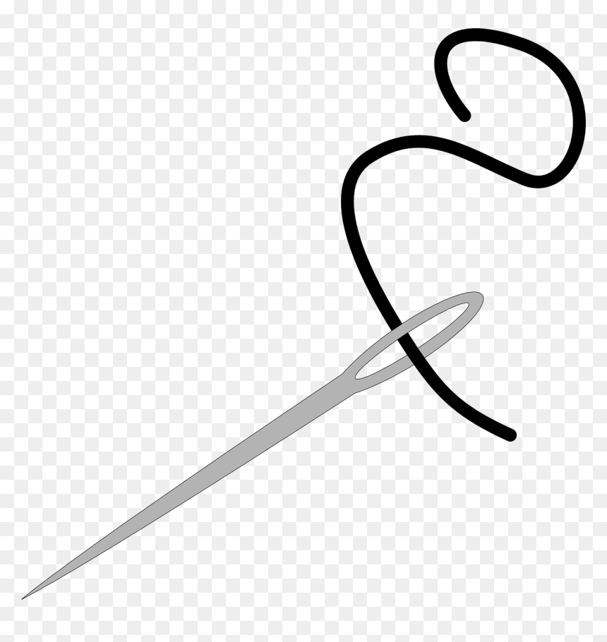 Needle Black And White Clipart, HD Png Download - thread spool png