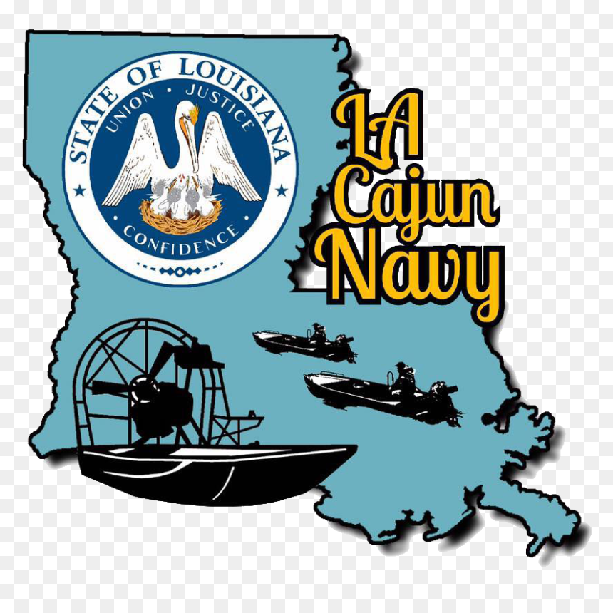 Louisiana Cajun Navy - State Of Louisiana, HD Png Download - navy emblem png