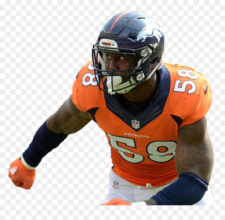 Von Miller Png Transparent Image - Von Miller Transparent, Png Download - nfl helmet png