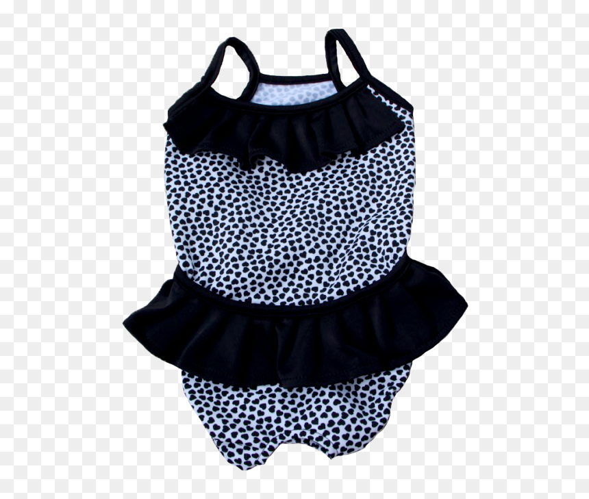 Maiô Coração Preto E Branco , Png Download - Polka Dot, Transparent Png - coração preto png