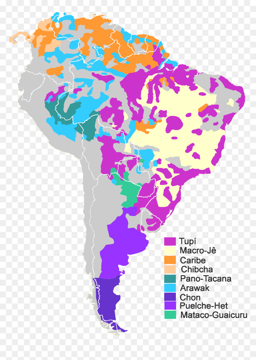 Transparent Families Png - South America Native Map, Png Download - south america map png