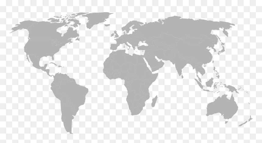 Blue World Map, HD Png Download - south america map png