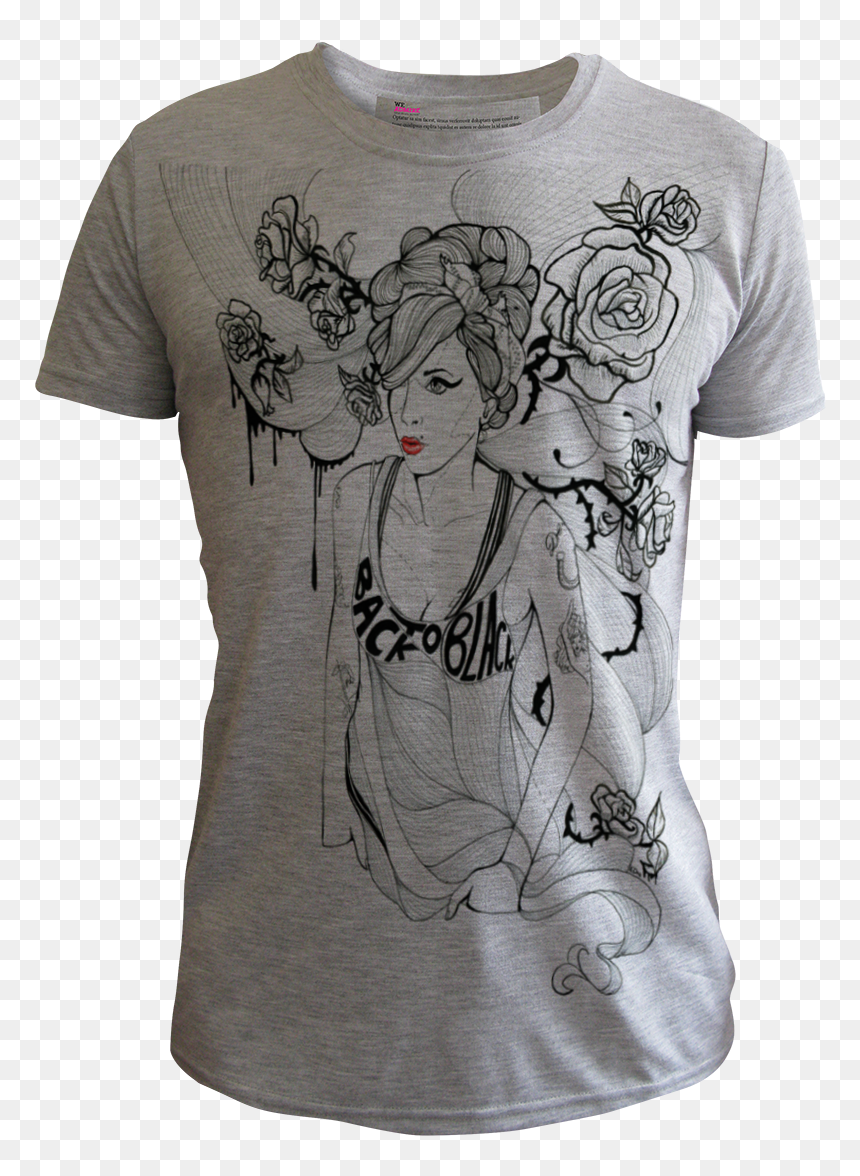 Amy Winehouse Men Grey - T Shirt Fender Telecaster, HD Png Download - amy winehouse png
