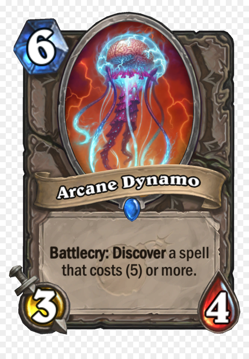 Arcanedynamo Enus - Hearthstone 3 Mana 3 4, HD Png Download - discover card png
