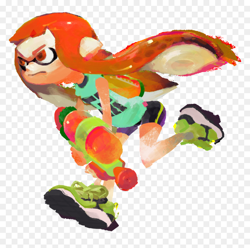 Illustration,clip Art,fictional - Inkling Girl Concept Art, HD Png Download - instagram thumbnail png