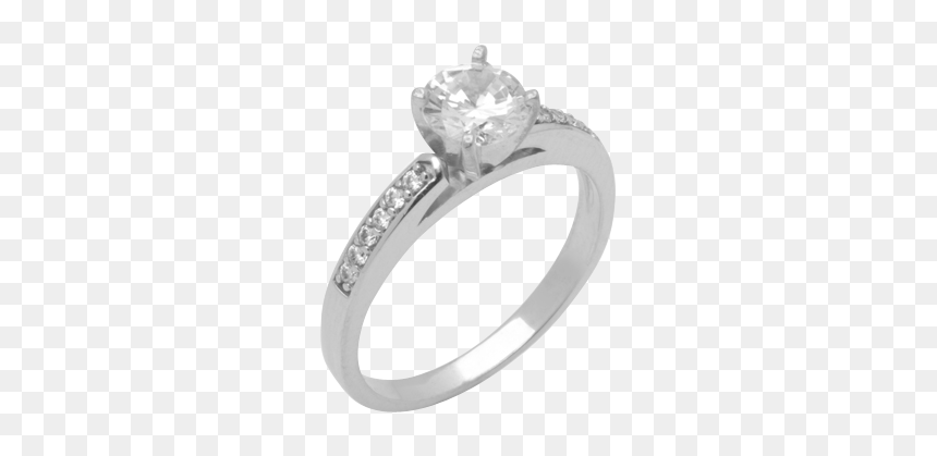 14k White Gold Diamond Ring D2043 - Engagement Ring, HD Png Download - diamond rings png