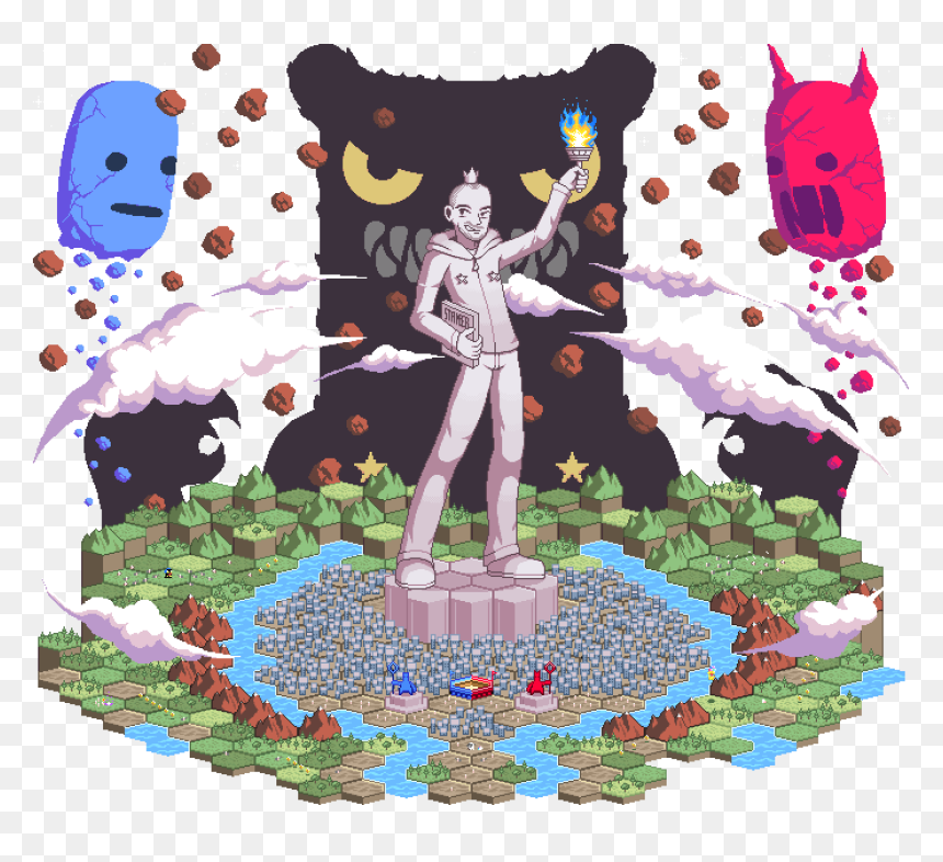 53 Statue Of Stamper As Star Bear - Pit People Bear Art, HD Png Download - pit people png