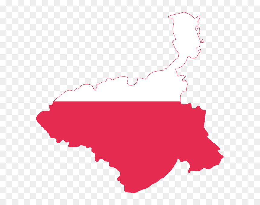 Poland Map With Flag, HD Png Download - poland flag png