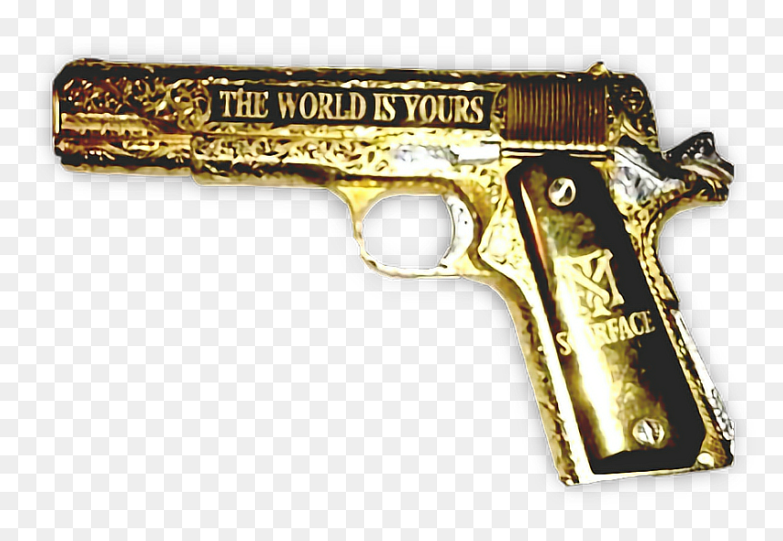 Transparent Scarface Png - World Is Yours Pistol, Png Download - cod guns png