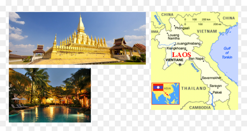 Picture - Pha That Luang, HD Png Download - laos flag png