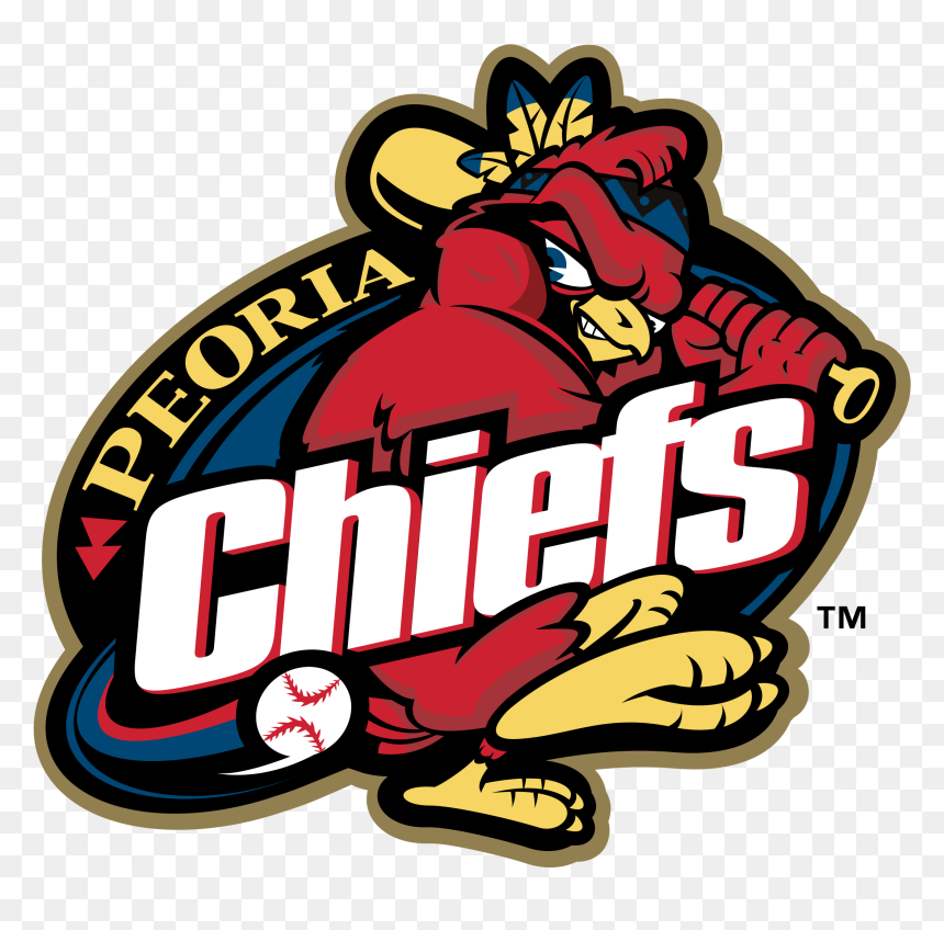 Peoria Chiefs Old Logo, HD Png Download - chiefs png