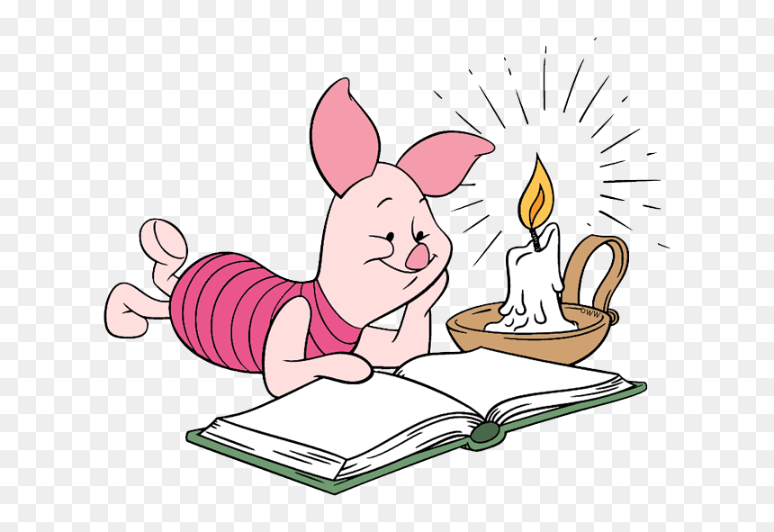 Piglet Clip Art - Reading A Book Disney, HD Png Download - winnie pooh png