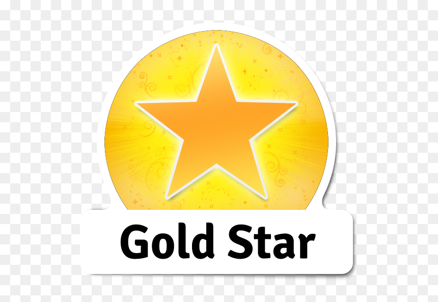 Emblem, HD Png Download - gold star sticker png