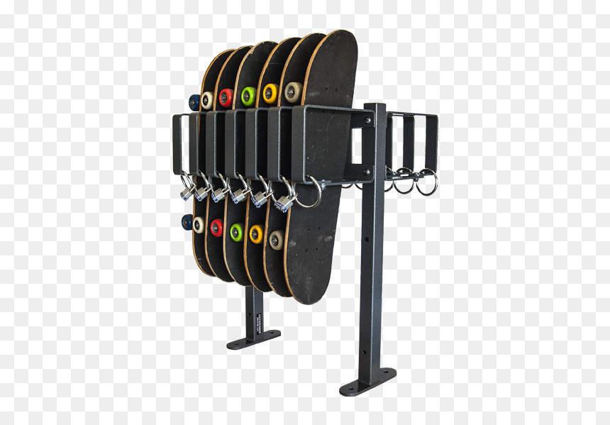 Skateboard Lock Security Rack Brute 12 Short Side View - Gym, HD Png Download - skateboard side view png