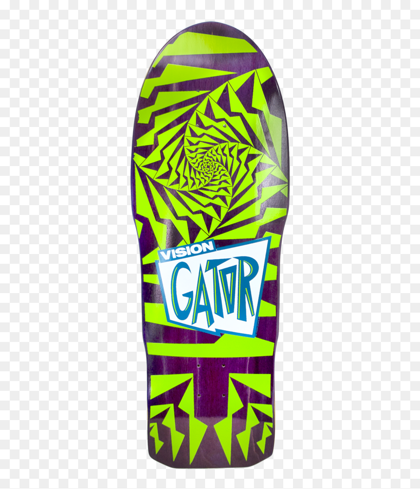 Pur/grn Stain - Vision Gator, HD Png Download - skateboard side view png