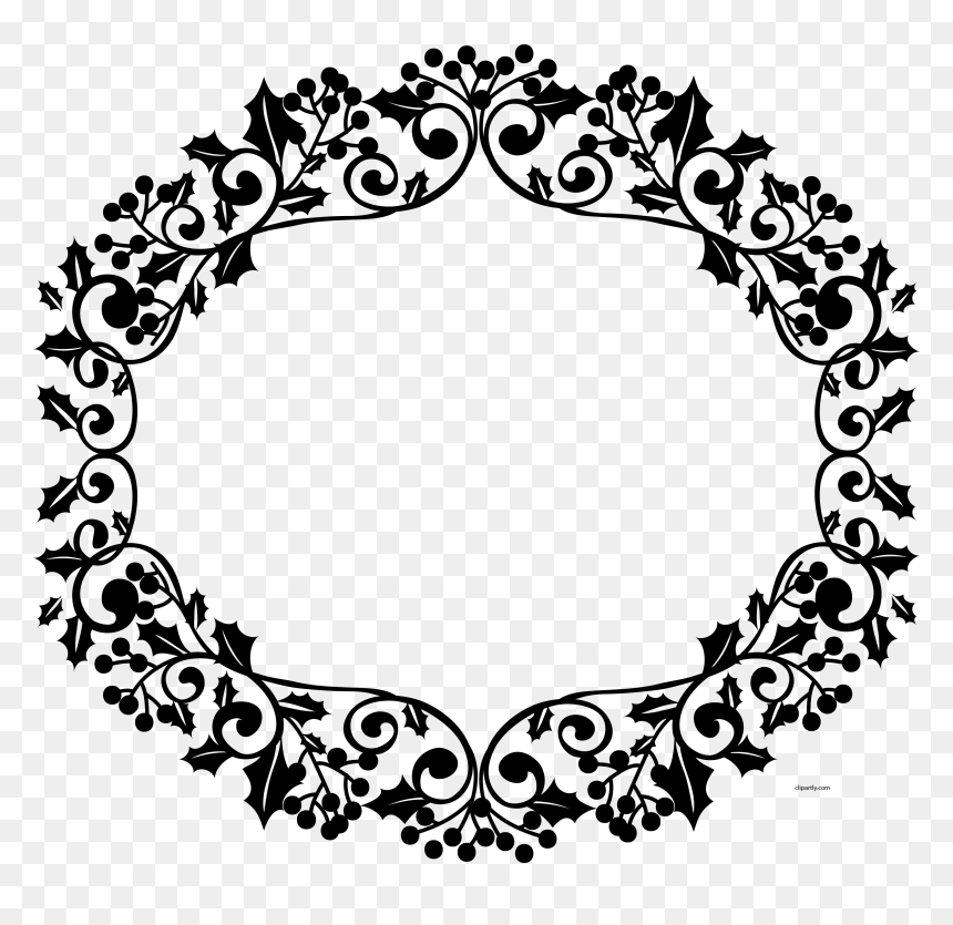 Christmas Border Flower Clipart Png - Encapsulated Postscript, Transparent Png - xmas border png